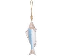 DOITOOL Mediterranean Handcarved Wooden Fish Wall Decor Vintage Nautical Hanging Ornaments for Beach Home Living Rustic Wall Art Coastal Decoration
