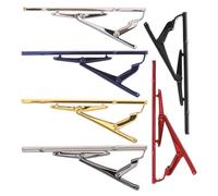 DOITOOL Men Tie Clip Set 6PCS Titanium Steel Refined Diagonal Stripe Design Necktie Clamp for Secure Holding in Business and Formal Settings