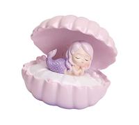 DOITOOL Mermaid Shell Star Lamp Battery Powered Children Night Light Small Night Lamp for Bedroom Desk Sea Themed Kids Light Decorative Craft Ornament for Home