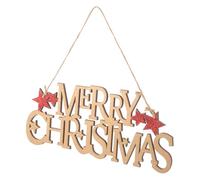 DOITOOL Merry Christmas Wooden Letter Ornament Gold Hanging Sign for Tree Door Decor Multipurpose Xmas Pendant with Bright Colors and Unique Design to Create Festive Atmosphere and Welcome