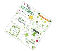 DOITOOL Message Cards Blessing Card with Envelopes Paper Party Paper Featuring Delicate Pattern Creative Design Chic St Patrick's Day Theme with Blessing Words Can Be DIY with Stickers