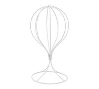 DOITOOL Metal Hat Stand Rack: Wire Tabletop Hat Display Holders Wig Holder Shelf Organizer Retail Display Stand for Cap Wig Storage Display Stand White