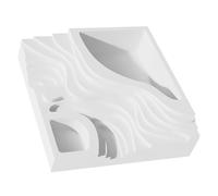 DOITOOL Micro Landscape Mold Silicone Flower Pot Mold Terrace Field Square Shape Succulent Planter for Resin Casting Garden Decor Crafts