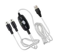 DOITOOL Midi Cable to USB Midi Cable Metal Music Editing Cord for Electronic Musical Instruments and Keyboard, Fast Stable Data Transmission, Compatible with Most Computer Systems