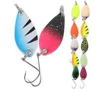 DOITOOL Mini Fishing Spoon Lure with Single Hooks in Colorful Hard Metal Realistic Simulation Baits for Trout Bass Pike Bite-resistant Outdoor Fishing Supplies Box