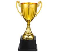 DOITOOL Mini Golden Trophy Cup, Plastic Award Trophy with Black Base, 7.48 Inch, Ideal for Classroom Rewards, Game Prizes, Family Competitions, Graduation, Party Decorations