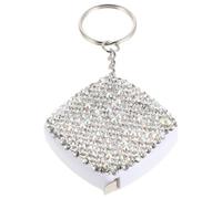 DOITOOL Mini Metal Retractable Tape Measure, Tape Measure, Silver Rhinestone Cover, Accurate Scale, Square, Portable Sewing Tool for Traveling and Body Measurements