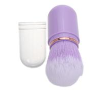 DOITOOL Mini Retractable Blush Brush for Travel, Portable Makeup Brush with Skin Friendly Nylon Bristles and Precision Application, Small Lavender Plastic Handle for On-the-go Use