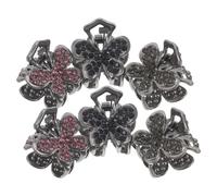 DOITOOL Mini Rhinestone Butterfly Hair Claw Clips with Sparkling Alloy Design 6pcs Lightweight Non Slip Metal Hair Accessories for Women for Evening and Prom Hairstyles