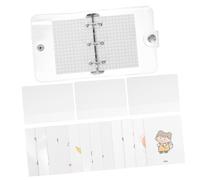 DOITOOL Mini Scrapbook Pocket Binder Ring Loose Leaf Notebook for Silver Dividers with Storage Pouches Portable Small Multi Function Journal for and Planning