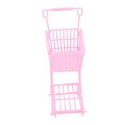 DOITOOL Mini Shopping Trolley for Wheels Durable Pink Cart for Pretend Play and Storage Easy to Carry Promotes Social Skills and Family Bonding for Boys and Supermarket Play
