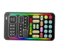 DOITOOL Mini Sound Card Voice Changer Microphone Plastic Efficient Noise Reduction for Online Games Entertainment with Signal to Noise Ratio ≥70Db Compact 4.17X2.12X0.47In