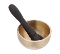 DOITOOL Mini Tibetan Singing Bowl Made of Brass with Wooden Striker Lightweight Portable Sound Bowl for Meditation and Yoga Sessions Relieving Stress and Enhancing Mindfulness