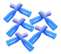 DOITOOL Mini Toothbrush 10pcs Finger Toothbrush Design, Soft Bristles Plastic Teeth Clean Tools for Tooth Cleaning, Prison Essentials for Inmates, Blue