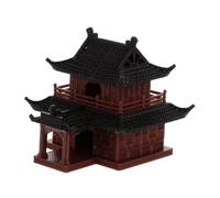 DOITOOL Miniature Ancient Pavilion Statue Tiny Pavilion Decor with Intricate Traditional Detailing Artisan-made Garden Ornament for Fairy Gardens Terrariums Living Rooms and Office