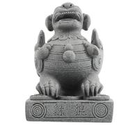 DOITOOL Miniature and Compact Design, Easy to Maintain Pi Yao Statue Sandstone Figurine Realistic Craftsmanship Wealth Decor for Feng Shui Ornament to Attract Desk and Car Dashboard