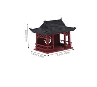 DOITOOL Miniature Chinese Pavilion Statue Water-resistant Micro Landscape Ornament for Fish Tank and Zen Garden Home Decor with Intricate Traditional Architecture Design