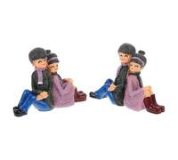 DOITOOL Miniature Couple Figurines Decorative Ornament 2pcs Resin Random Color Cake DIY Decor Birthday Party Photography Prop