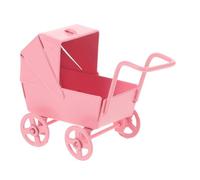 DOITOOL Miniature Dollhouse Wheelbarrow Mini Rolling Cart Toy Metal Tiny Barrow Simulation Shopping Cart Micro Landscape Accessories