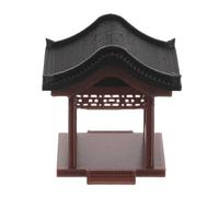 DOITOOL Miniature Pavilion Figurine: Chinese Style Architecture Decor - Micro Landscape Yard Ornament - Aquarium & Tabletop Display Accessory 1.97X1.77X1.77in