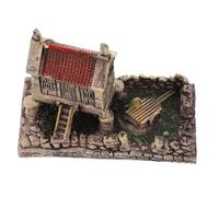 DOITOOL Miniature Resin Mini House Ornament Portable Tiny Cottage for Fairy Garden Kits Desktop Balcony Decoration