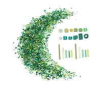 DOITOOL Mixed Green Glass Beads for Jewelry Making Bag of Tiny Tube and Seed Beads for DIY Bracelets Embroidery Necklaces and Crafting and Creative Projects