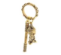 DOITOOL Monkey King Staff Pendant Chinese Mythology Keyring Lucky Tassel for Fathers Day
