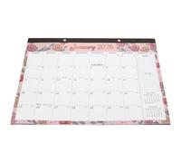 DOITOOL Month Floral Wall Calendar with Thick Hanging Monthly Planner for Family and Office Stable Construction Modern Design for Event Tracking and Schedule Management