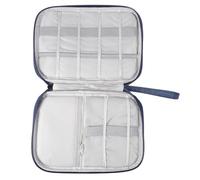 DOITOOL Multi-function Portable Digital Storage Bag for Earphone and Power Bank with Large Capacity Navy Nylon Waterproof Fabric Suitable for Travel and Daily Use Cable Organizer Pouch