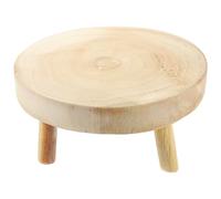 DOITOOL Multi-functional Solid Wood Plant Stand with Round Elevated Design Indoor Outdoor Planter Holder for Living Garden Balcony and Home Display