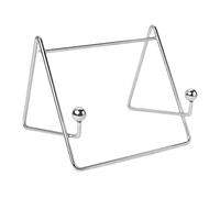 DOITOOL Multi-Purpose Iron Tabletop Stand for Tablets Books Plates Stable Vertical Display Rack for Kitchen Home Restaurant Use Lightweight Silver Reading Book Holder