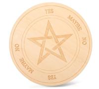 DOITOOL Multipurpose Wooden Metaphysical Message Board White Decorative Altar Supplies with Pentagram Ornament for Home and Witchcraft Use