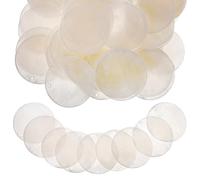 DOITOOL Muschel Scheiben Mit Loch:50 Muschelscheiben -50mm Muscheln Zum Basteln, Für Fenster Oder Wohnzimmer Garten Dekoration