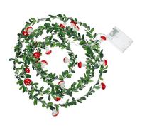 DOITOOL Mushroom String Lights Decorative 20 LED Lamp, Plastic LED Lamp Decor, No Battery, for Patio and Home Festive Atmosphere