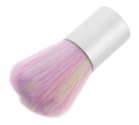 DOITOOL Nail Cleaning Brush with Soft Bristles and Comfortable Grip, Short Handle Dust Brush for Manicure Sessions, Vibrant Rainbow Design, Plastic Base for Effective Nail Care