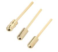 DOITOOL Nail Drill Bit Set with High Strength 3pcs for Manicure and Pedicure , round Head Tungsten Steel Bits Sturdy Plastic Shank for Polish Nails Suitable for Home and Salon Use