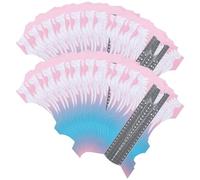 DOITOOL Nail Extension Guide Paper Forms to Determine Nail Length 100pcs with Self-adhesive Butterfly Shape for Manicure Tool Suitable at Home Use and Professional Art