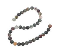 DOITOOL Natural African Bloodstone Round Gemstone Beads for Jewelry Making DIY Bracelets Necklaces Unique Semi-Precious Spacer Beads for Creative Crafting and Personal Style