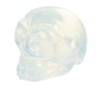 DOITOOL Natural Crystal Agate Skull Pendant for DIY Jewelry Making Lightweight Semi Precious Gemstone Charm for Bracelets Necklaces Keychains Compact Craft Supply Accessory