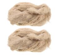 DOITOOL Natural Mixed Bird Nesting Material Bird Nest Materials for Hummingbirds Parrots Finches Canaries Cage Garden Use Light Brown 2Pcs Hemp Fibers