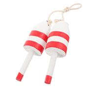 DOITOOL Nautical Wooden Wall Float Red Vintage Hanging Ornament for Home and Bedroom Decoration Simple and Delicate Design