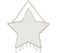 DOITOOL Nordic Star-Shaped Wall Hanging Jewelry Organizer Metal Ear Holder Earring Display Stand for Women, Gold Iron Art Ear Organizer for Home Accessory Storage
