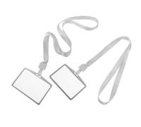 DOITOOL Office Id Card Protector 2 Set for Staff and Security Personnel Badge Holder with Sturdy Aluminum Alloy and Polyester Construction, Portable and Stylish for Lanyard in Work