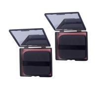 DOITOOL Oil Absorbing Sheets Assorted Colour with Mirror Case 2 Sets for Face and Puff Compact and Portable Oil Blotting Paper Comfortable for Facial Skin Blotting Papers