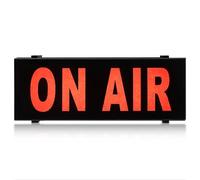 DOITOOL On Air Neon Sign Red LED Light Warning Wall Decor Battery Operated Display Hanging LED Signs for Recording Studio Broadcast Home Office Desk, Red