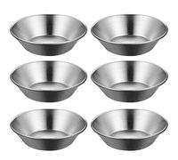 DOITOOL Oven Tray 6pcs Egg Tart Mold Stainless Steel Cupcake Baking Mold Reusable Metal Muffin Baking Cups Fruit Tart Molds Tartlets Pie Pans Tins Molde para Pastel