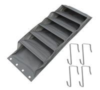DOITOOL Over the Door Storage Bag with Hooks Foldable Wall Hanging Organizer for Shoes and Household Items Large Capacity Gray Fabric Pouch for Nursery Bedroom Office No Drill Installation