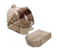 DOITOOL Parrot Bathtub with Removable Drawer for Cage Transparent Hanging Bird Bath Box for Cockatiel Budgie Starlings Easy-clean Plastic Bird Shower Tub for Daily Care and Space-saving