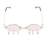 DOITOOL Party Sunglasses Frameless Sunglasses Stylish PC Costume Accessory Comfortable for Parties Unique Rimless Design Cloud Shape