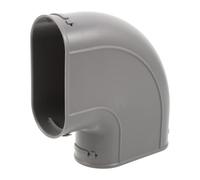 DOITOOL Pe Large Radius Flat Oval Duct Elbow 90 Degree Horizontal Bend Easy Installation and Excellent Air Tightness for Underfloor Duct Fitting in Residential Hrv Ventilation Systems